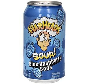 Warheads Blue Raspberry sour Soda