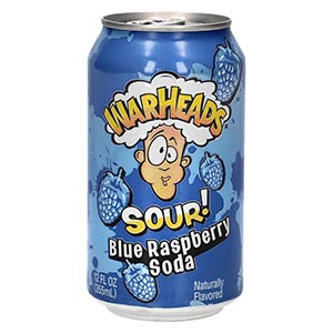 Warheads Blue Raspberry sour Soda
